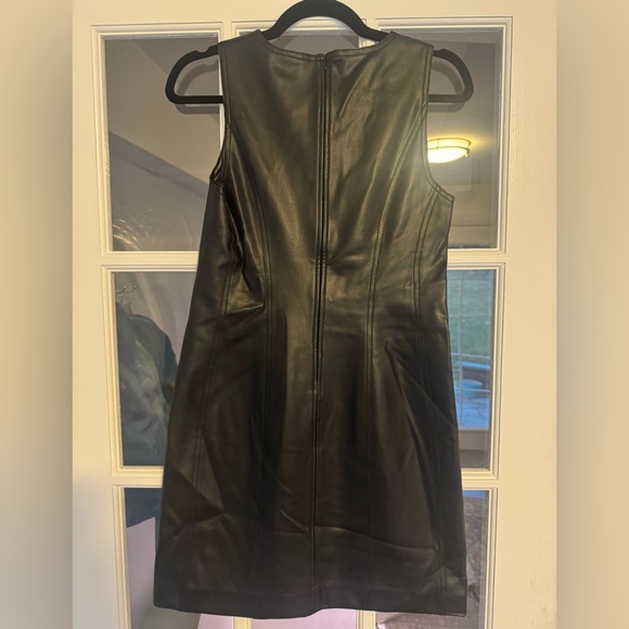 MM LaFleur Chloe Dress in Black Vegan Leather - Picture 2 of 4